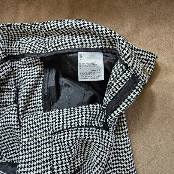 I-N-C International Concepts Glitz Runway Mid Rise Tapered Leg Reg Houndstooth - Picture 10 of 12